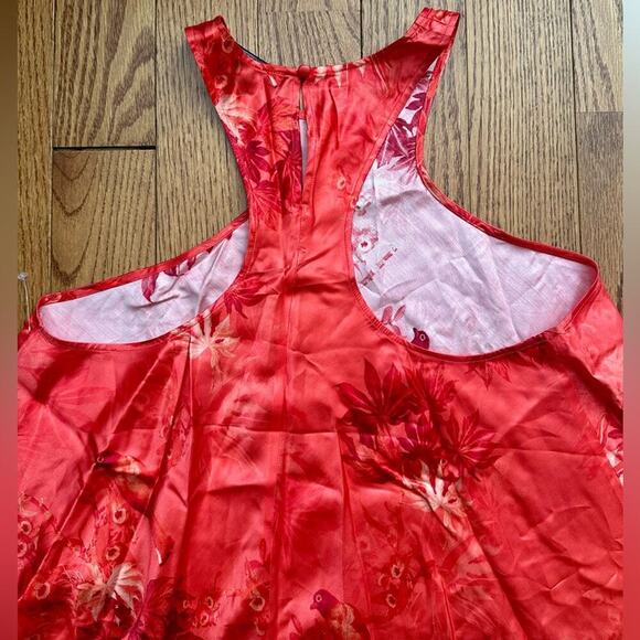 All Saints Verna Nila Halter Top-Coral Floral Women’s Size 10 NWOT - Picture 9 of 11